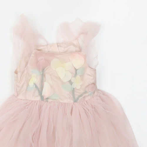 Monsoon Girls Pink   Fit & Flare  Size 9-12 Months
