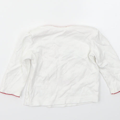 George Girls White   Basic T-Shirt Size 6-9 Months