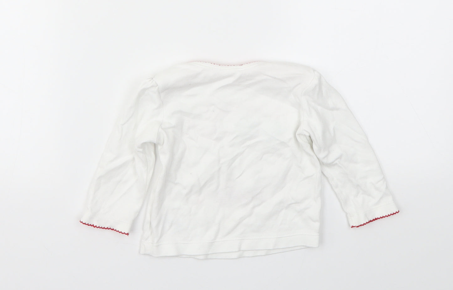 George Girls White   Basic T-Shirt Size 6-9 Months