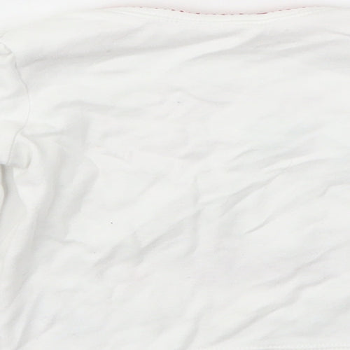 George Girls White   Basic T-Shirt Size 6-9 Months