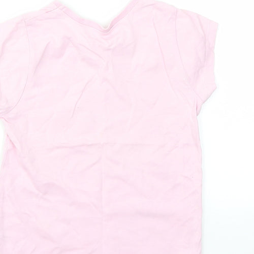 George Girls Pink   Basic T-Shirt Size 4-5 Years