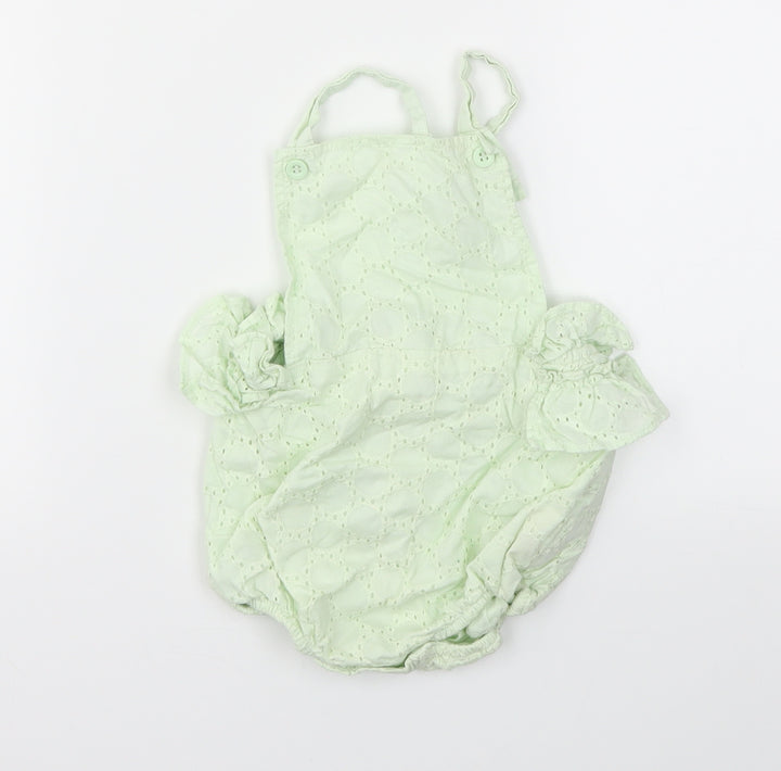 M Girls Green Babygrow One-Piece Size 9-12 Months