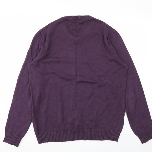 Easy Mens Purple   Pullover Sweatshirt Size L