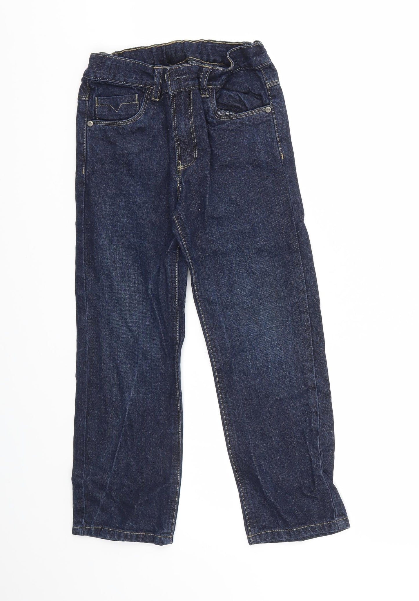 TU Boys Blue Ikat  Capri Trousers Size 7 Years