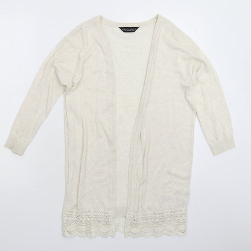 Dorothy Perkins Womens Grey  Knit Cardigan Jumper Size 8