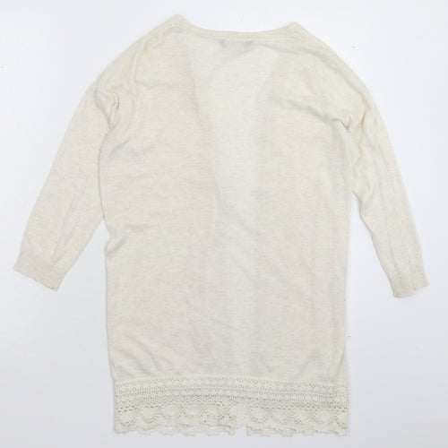 Dorothy Perkins Womens Grey  Knit Cardigan Jumper Size 8