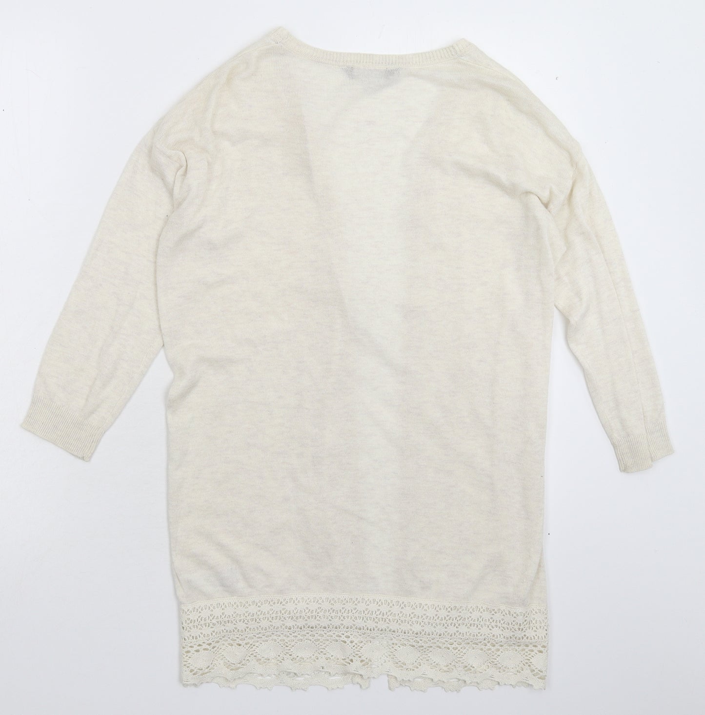 Dorothy Perkins Womens Grey  Knit Cardigan Jumper Size 8