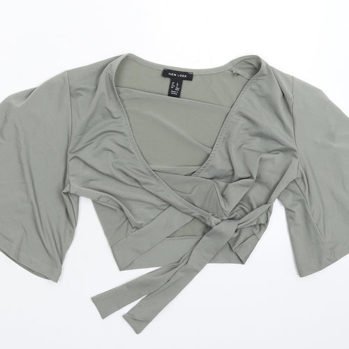 New Look Womens Grey   Basic Blouse Size 8
