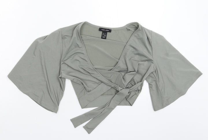 New Look Womens Grey   Basic Blouse Size 8