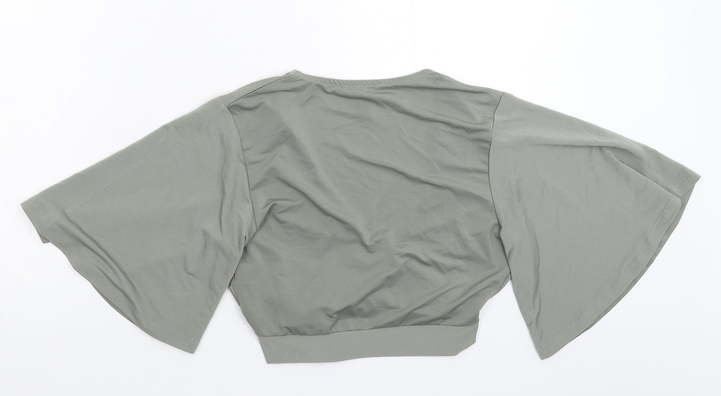 New Look Womens Grey   Basic Blouse Size 8