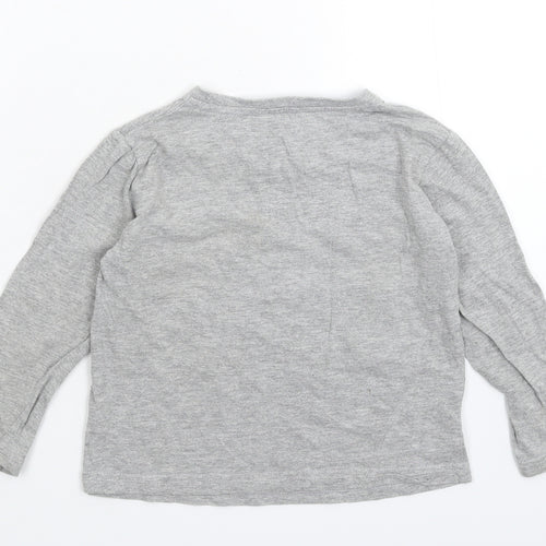 Rebel Boys Grey   Basic T-Shirt Size 3-4 Years