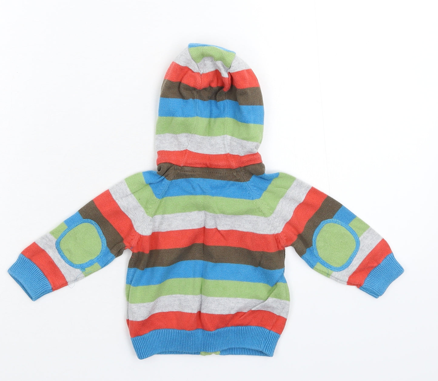 Marks and Spencer Baby Multicoloured Striped Knit Cardigan Jumper Size 3-6 Months