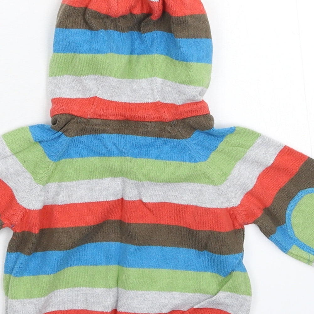 Marks and Spencer Baby Multicoloured Striped Knit Cardigan Jumper Size 3-6 Months