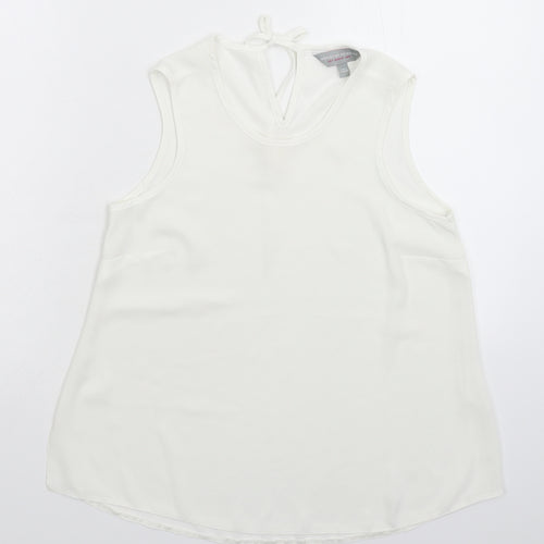 Dorothy Perkins Womens White  Satin Basic Tank Size 8