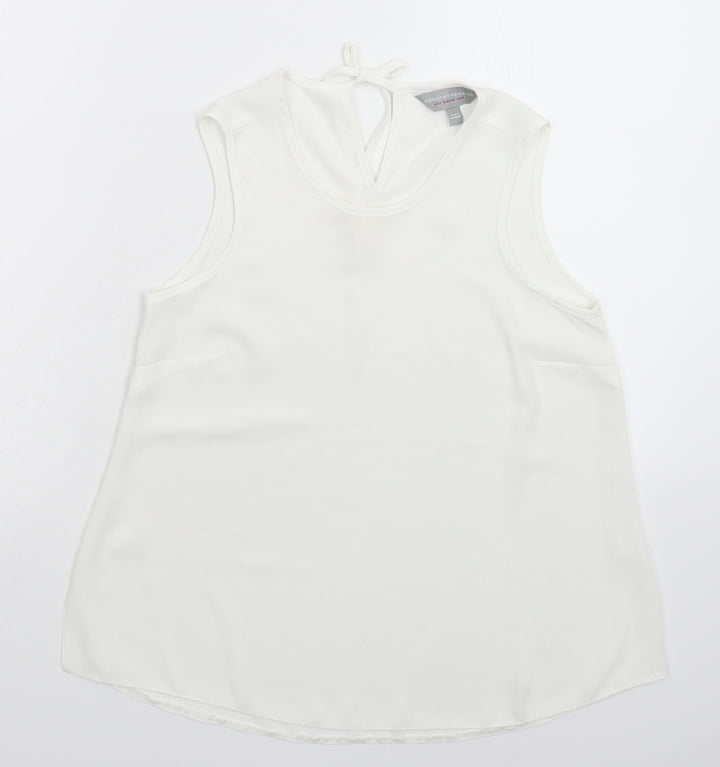 Dorothy Perkins Womens White  Satin Basic Tank Size 8