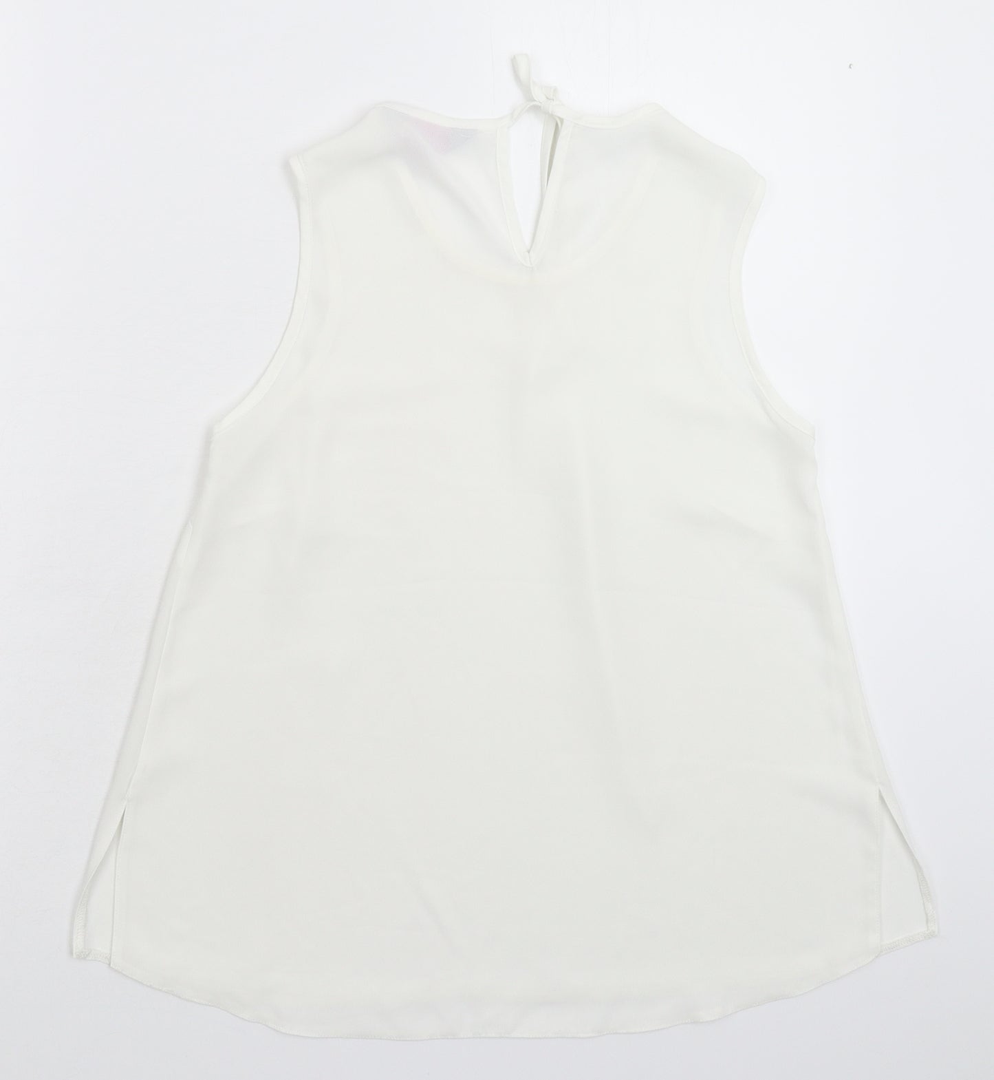 Dorothy Perkins Womens White  Satin Basic Tank Size 8
