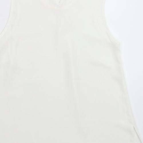 Dorothy Perkins Womens White  Satin Basic Tank Size 8