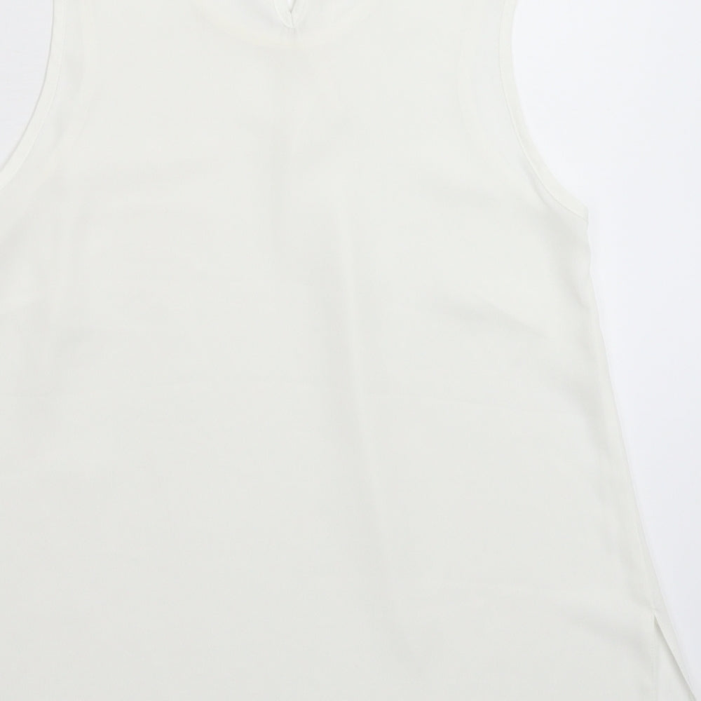 Dorothy Perkins Womens White  Satin Basic Tank Size 8