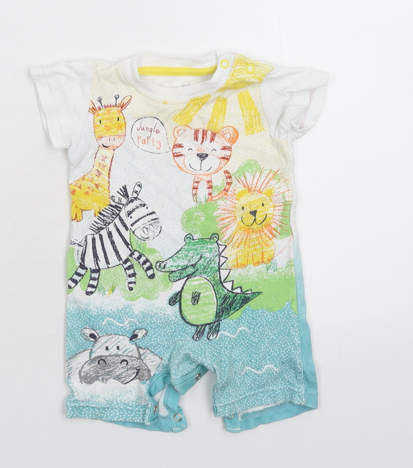George Baby Multicoloured   Babygrow One-Piece Size 3-6 Months