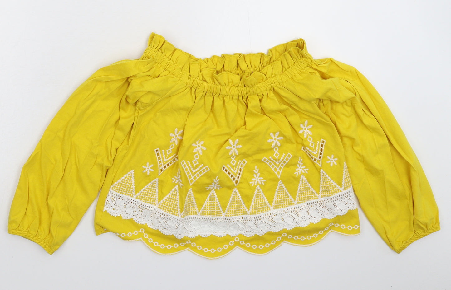Miss Selfridge Womens Yellow   Basic T-Shirt Size 8