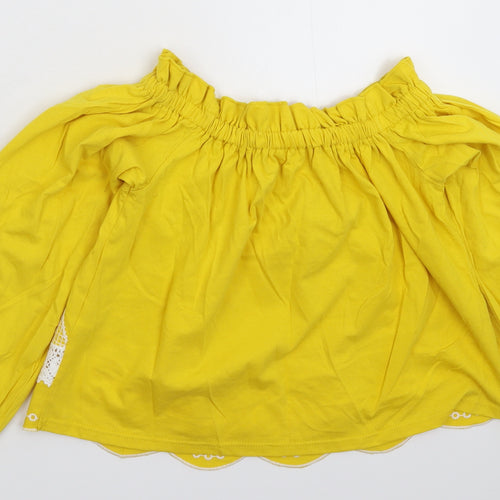 Miss Selfridge Womens Yellow   Basic T-Shirt Size 8