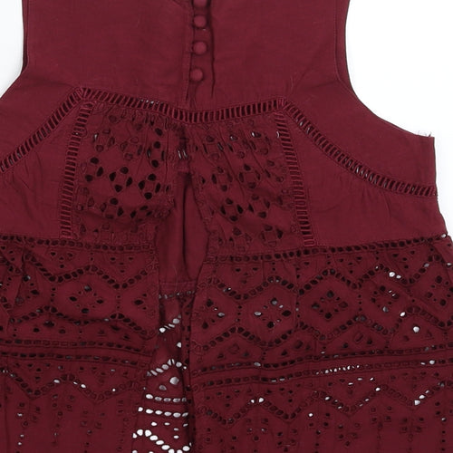 Miss Selfridge Womens Brown   Basic Tank Size 6
