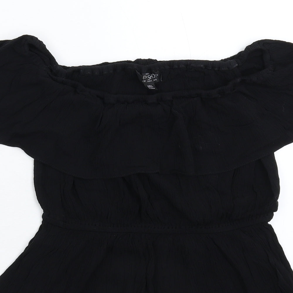 Topshop Womens Black   Basic T-Shirt Size 6