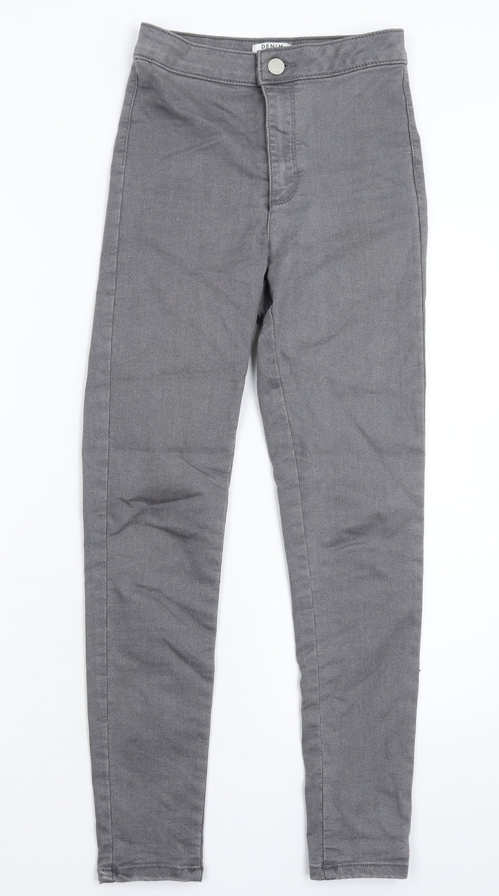 Miss Selfridge Womens Grey Denim Jegging Jeans Size 10 L25 in
