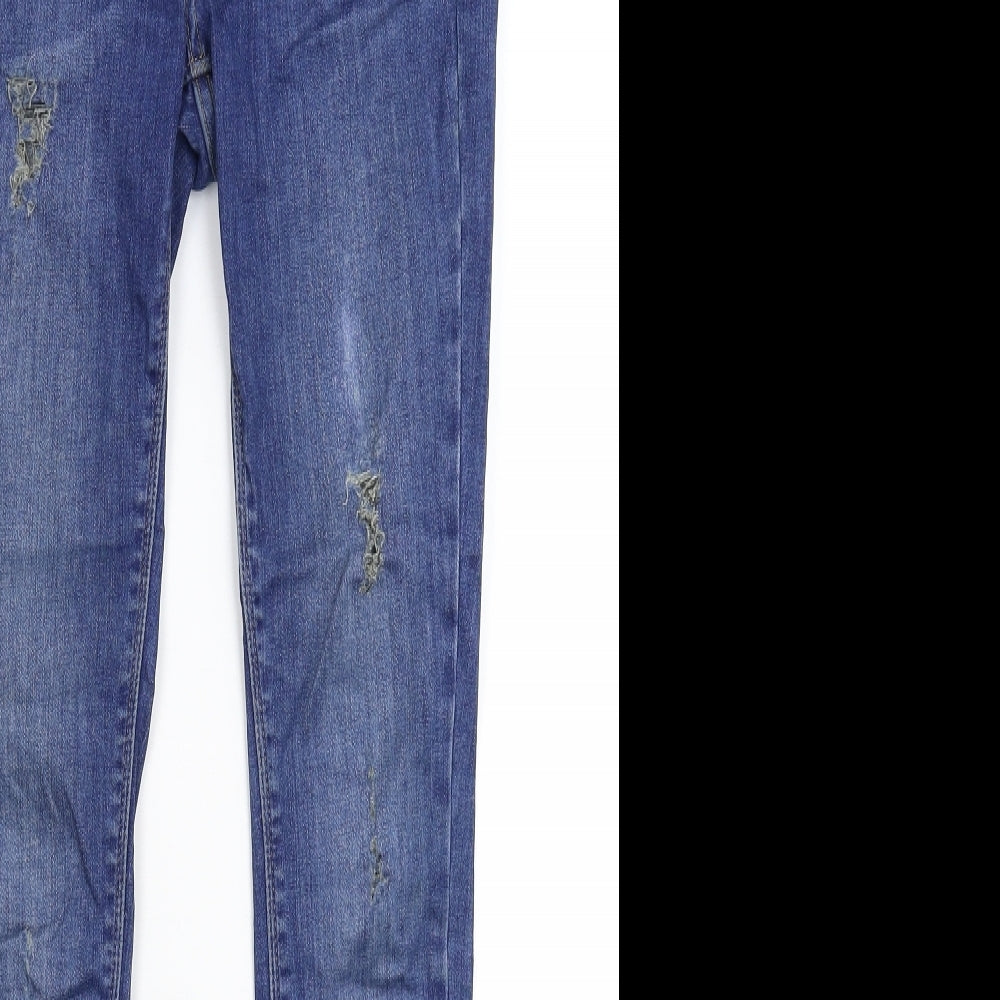 River Island Womens Blue  Denim Skinny Jeans Size 6 L27 in