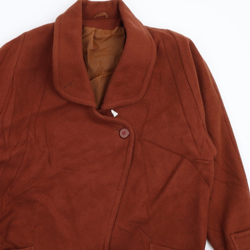Richards Womens Brown   Overcoat Coat Size 12
