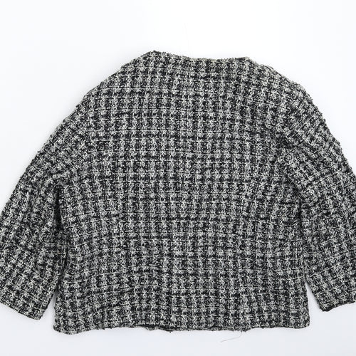 Bonmarché Womens Multicoloured Check Knit Jacket Blazer Size 16