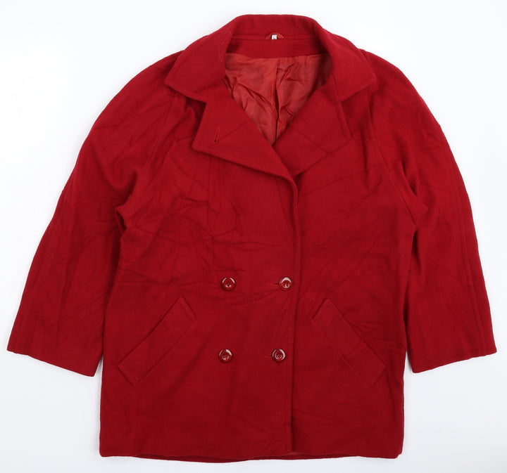 Noto Womens Red  Knit Jacket Coat Size 14
