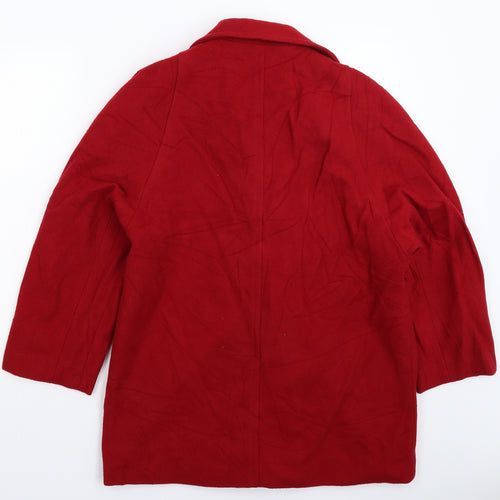 Noto Womens Red  Knit Jacket Coat Size 14