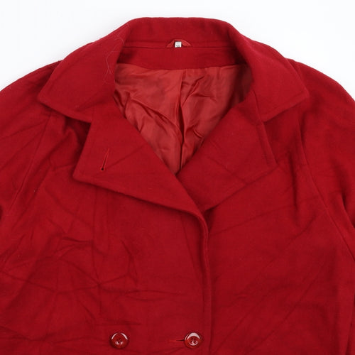 Noto Womens Red  Knit Jacket Coat Size 14