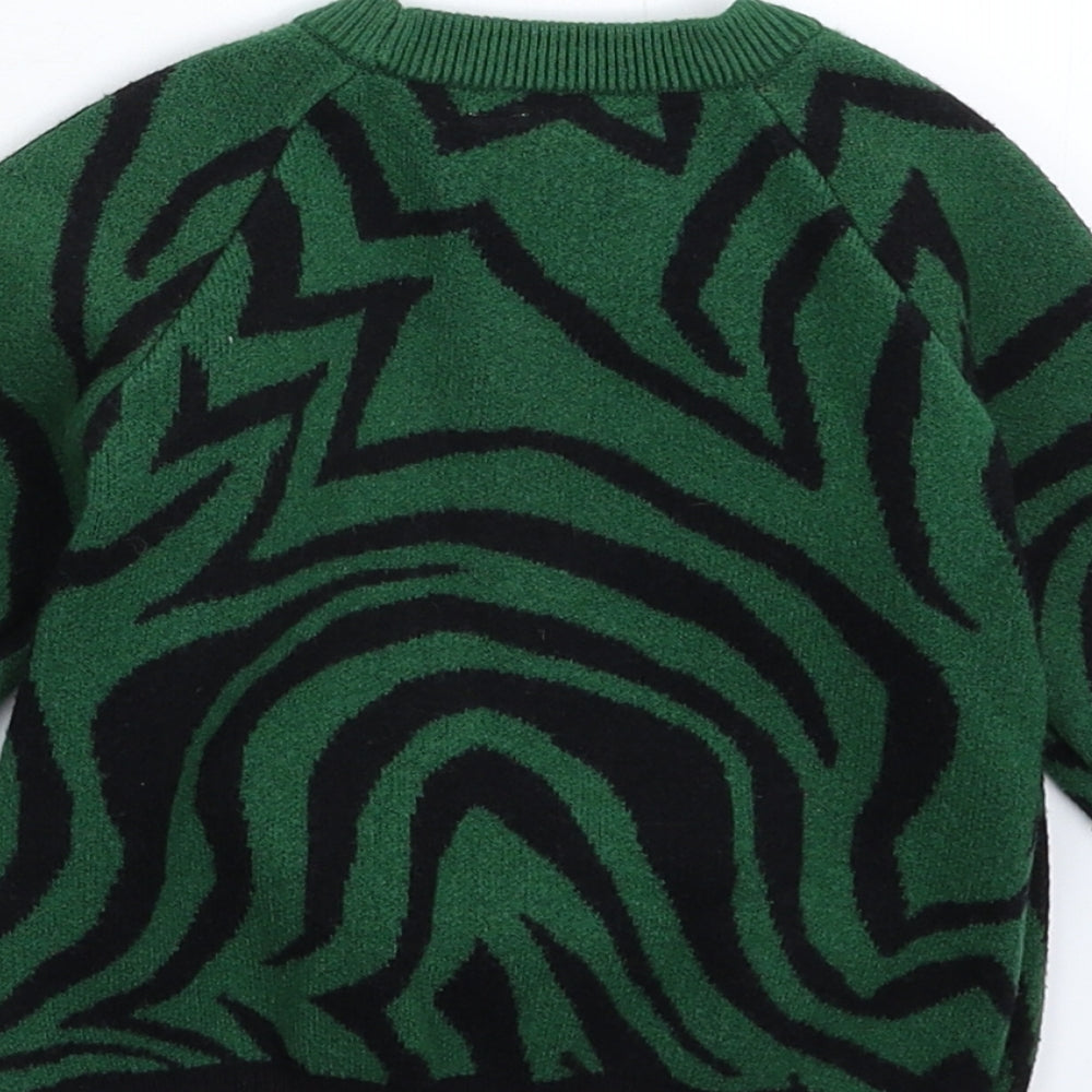 River Island Boys Green  Knit Pullover Jumper Size 18-24 Months