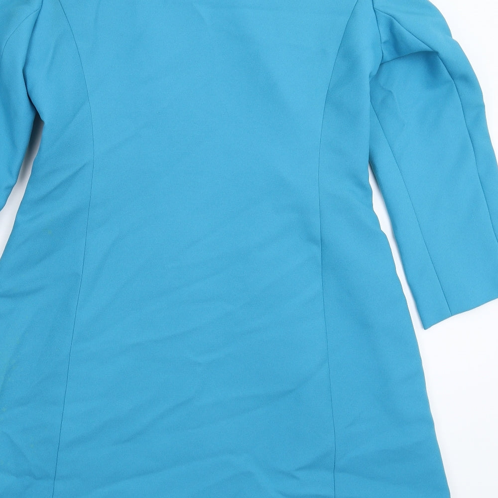 Peggy French Womens Blue   Pea Coat Coat Size 16