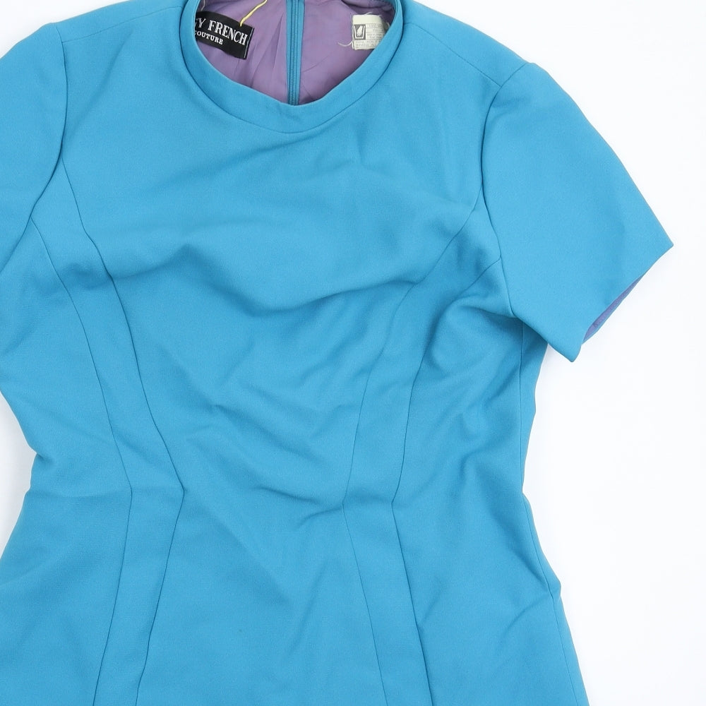 Peggy French Womens Blue   Fit & Flare  Size 16
