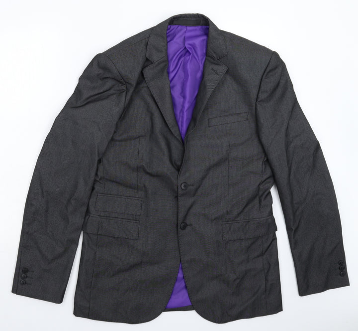 Marks and Spencer Mens Grey Striped Jacket Suit Jacket Size 40