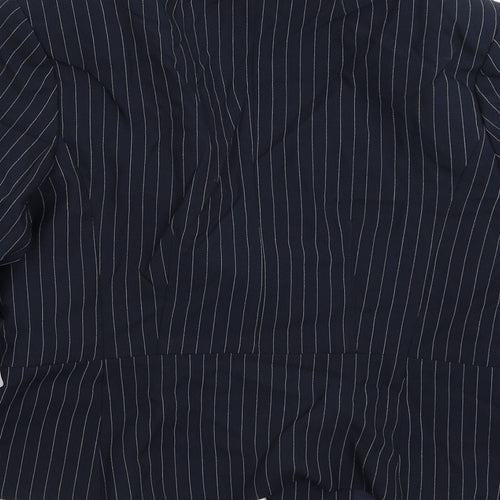 Marks and Spencer Womens Blue Striped  Jacket Suit Jacket Size 14