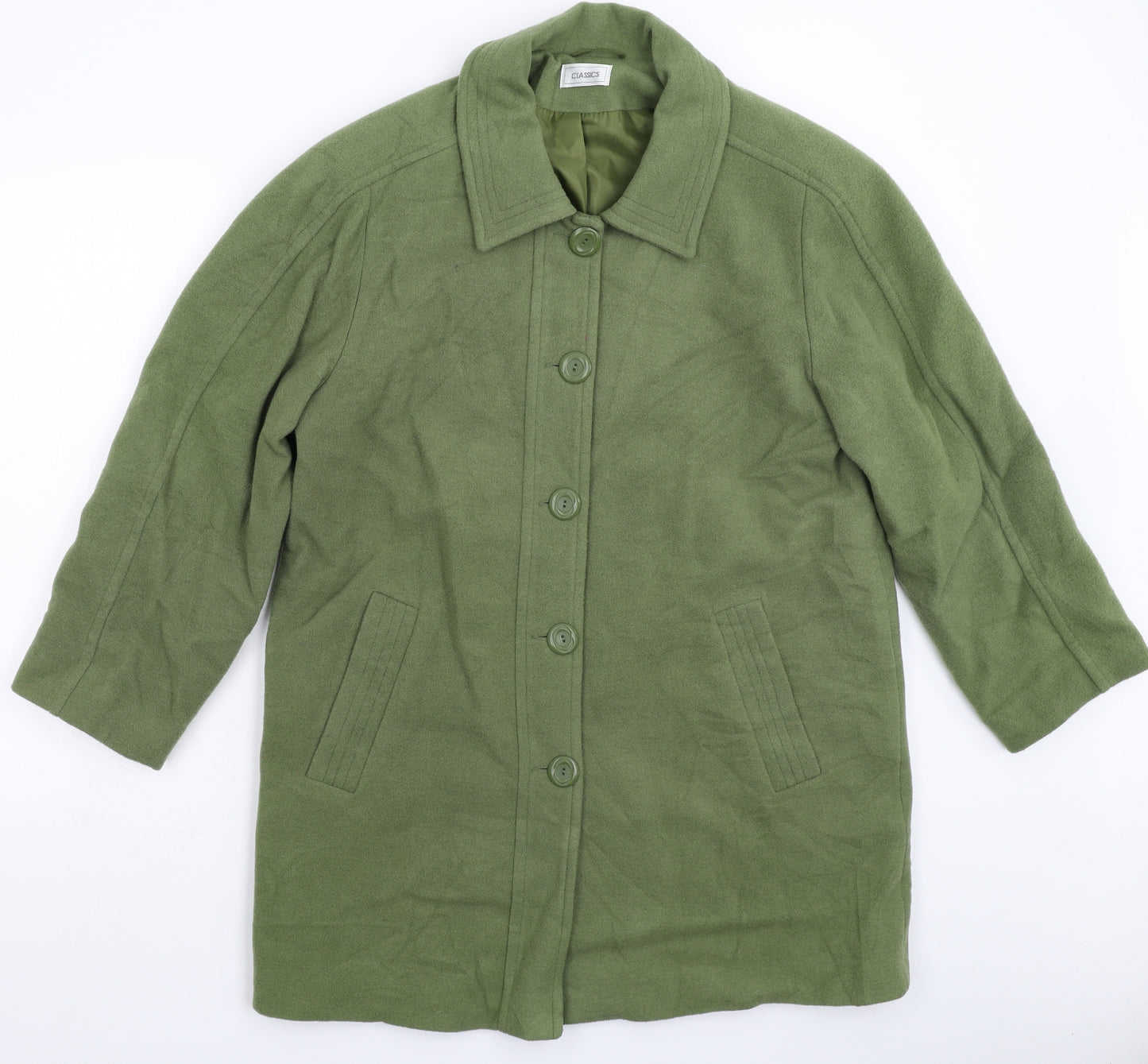 Classics Womens Green   Jacket Coat Size 16