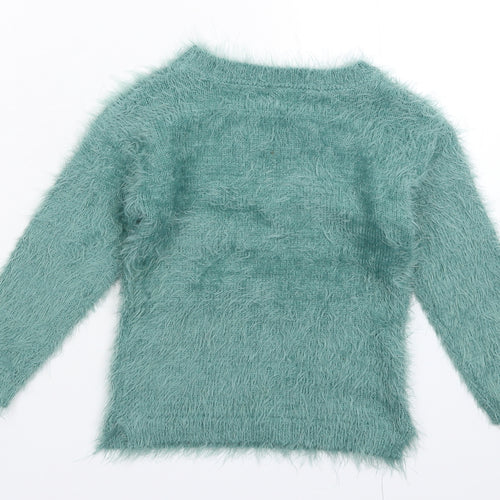kiki Boys Blue  Knit Pullover Jumper Size 3-4 Years