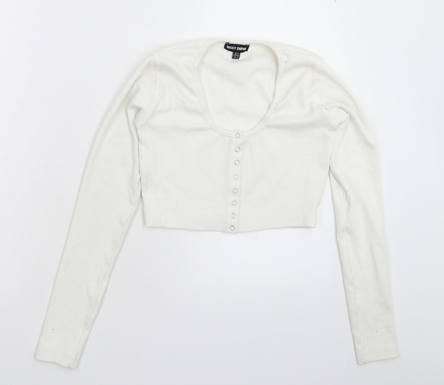 Missy Empire Womens White   Basic T-Shirt Size 8