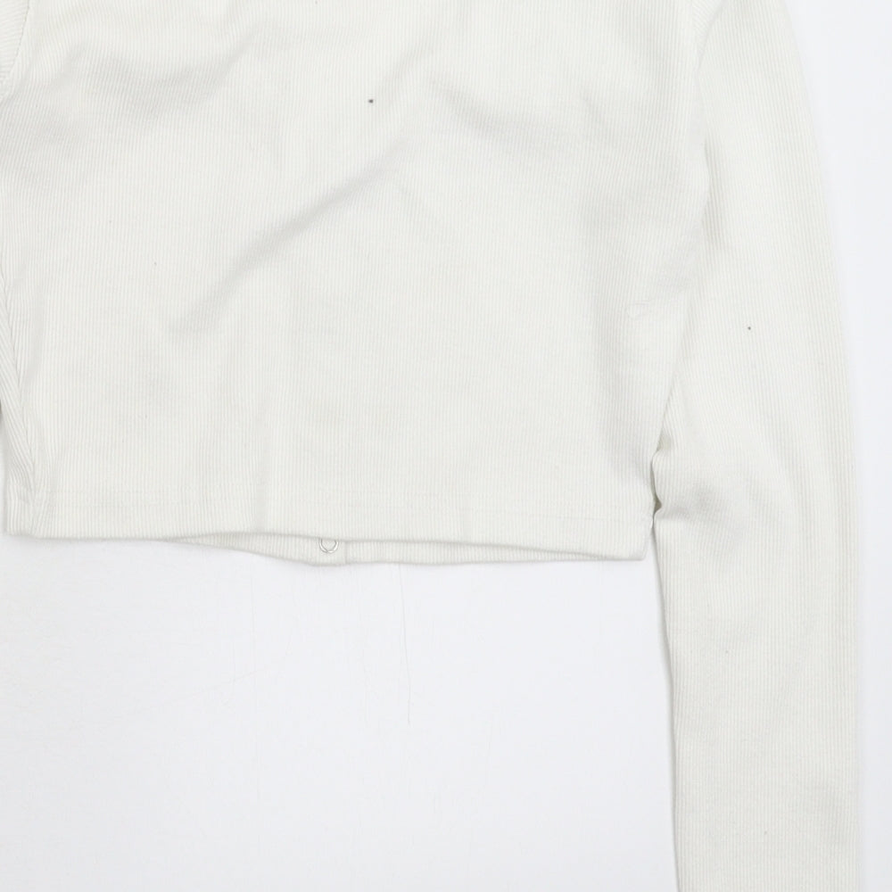 Missy Empire Womens White   Basic T-Shirt Size 8