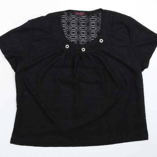 Xin Da Womens Black   Basic T-Shirt Size XL