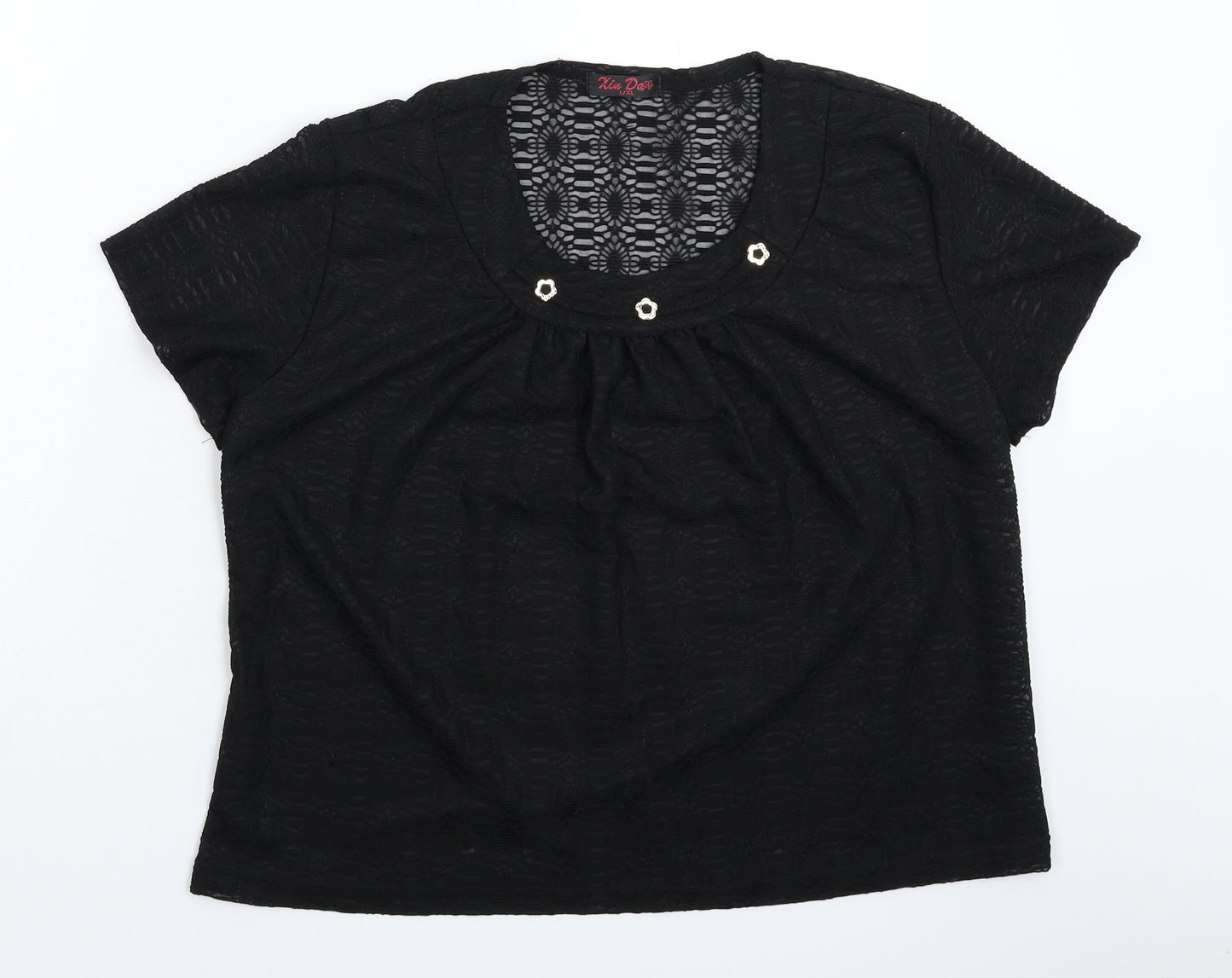 Xin Da Womens Black   Basic T-Shirt Size XL