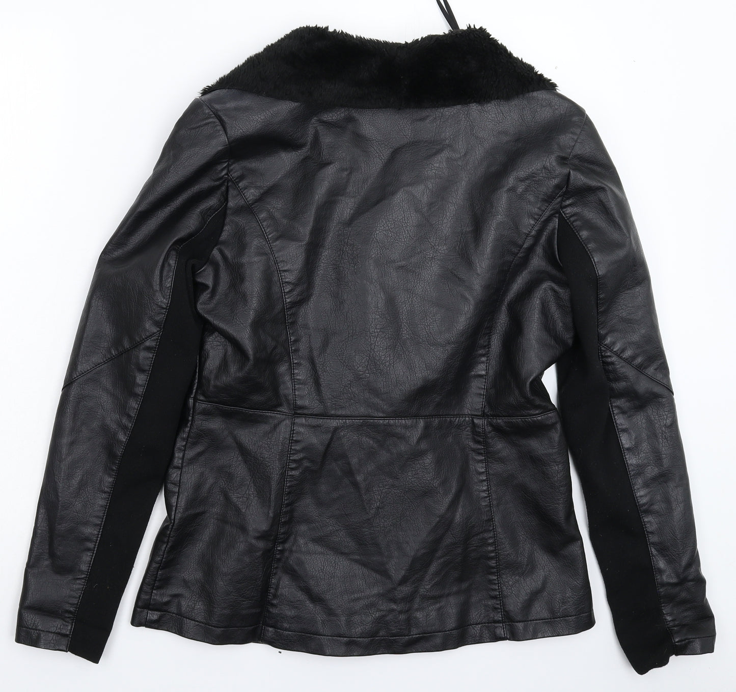 New Look Womens Black   Jacket  Size 14  - Faux Leather