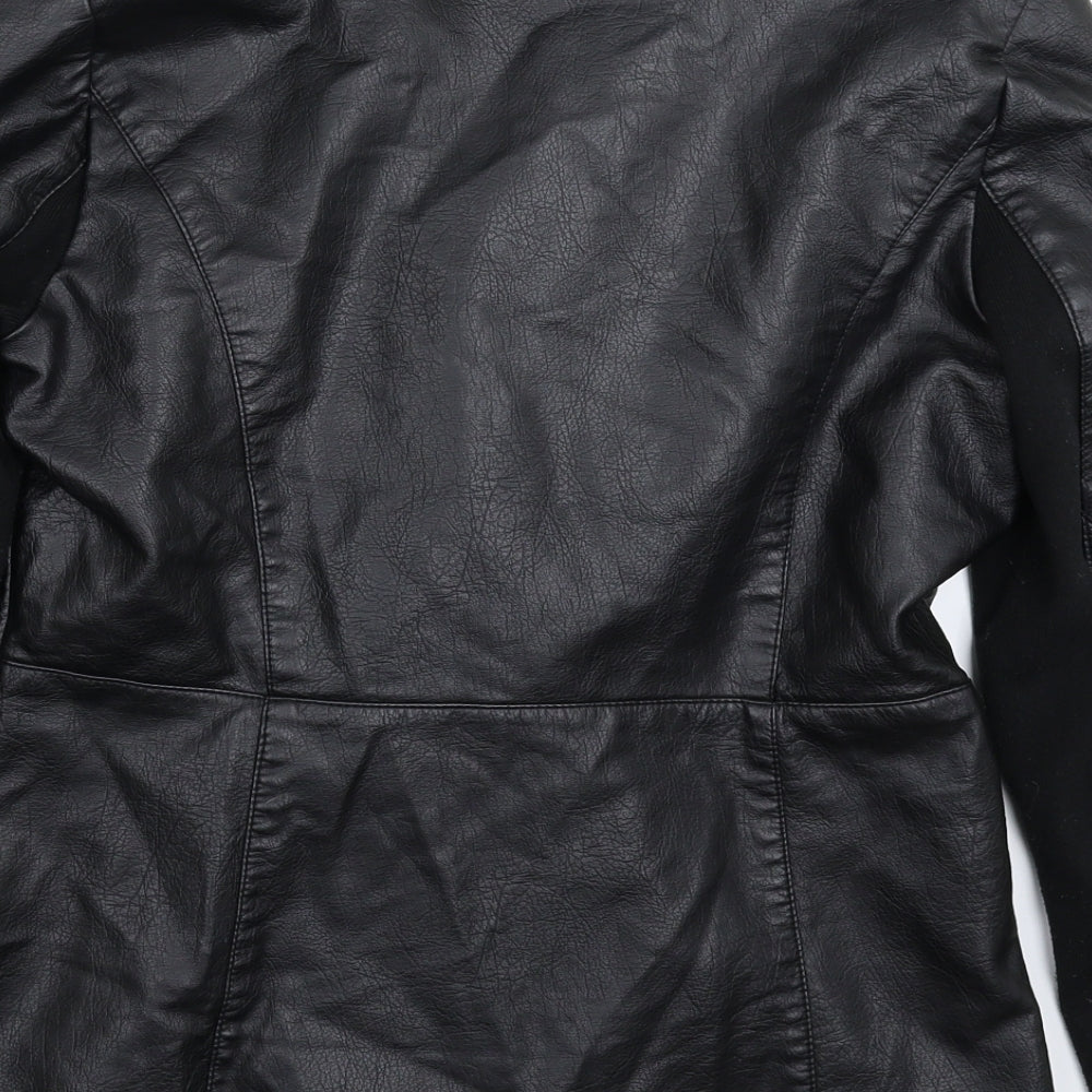 New Look Womens Black   Jacket  Size 14  - Faux Leather
