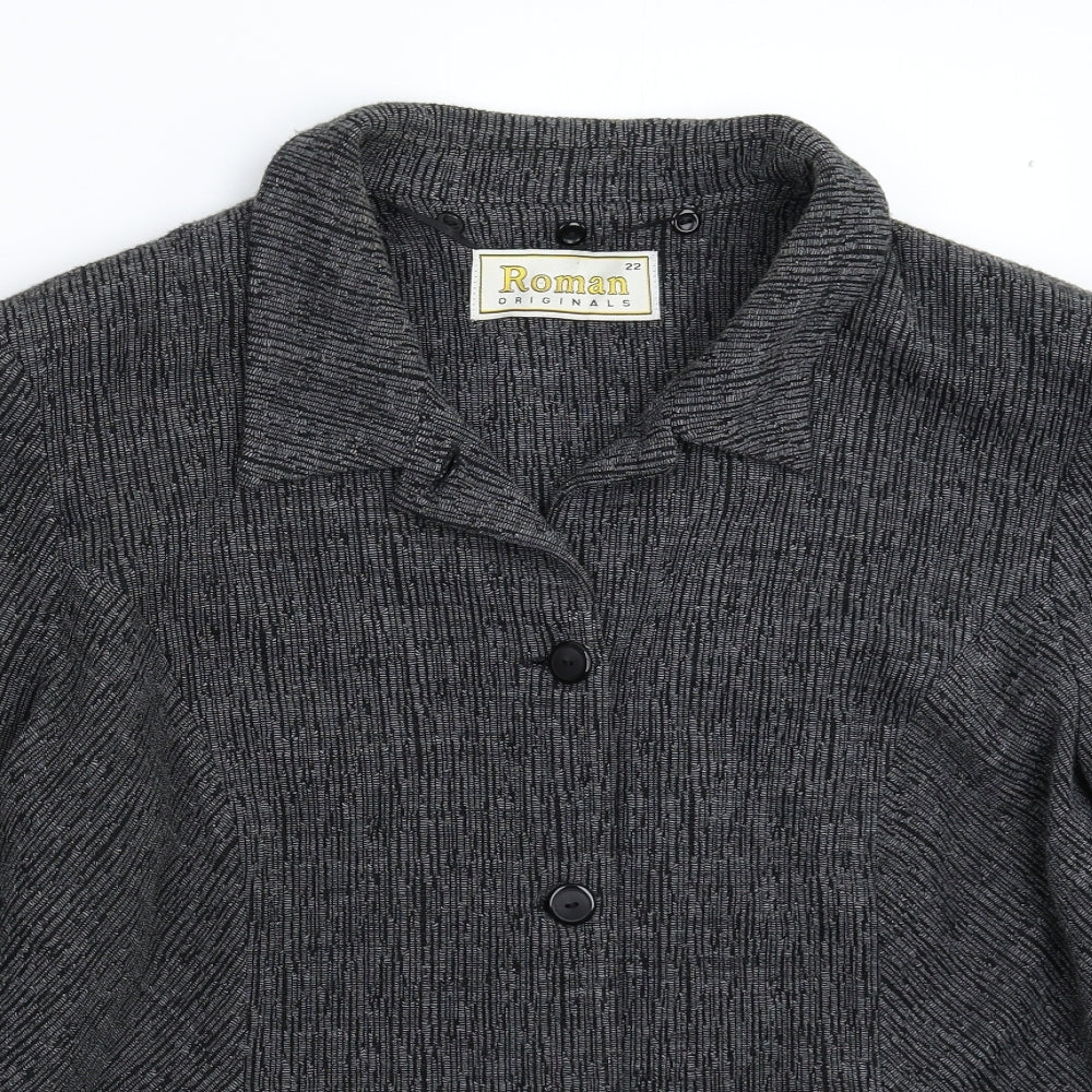 Roman Womens Grey   Jacket Blazer Size 22