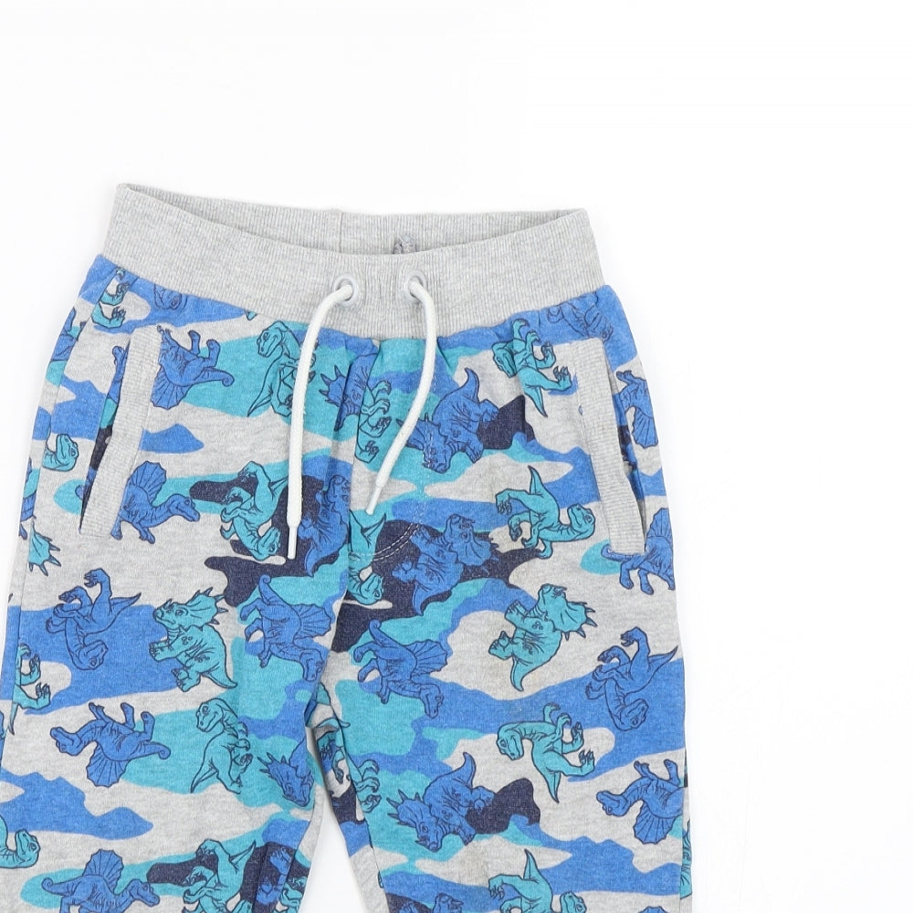 Pep&co Boys Blue Camouflage  Jogger Trousers Size 4-5 Years - Dinosaurs