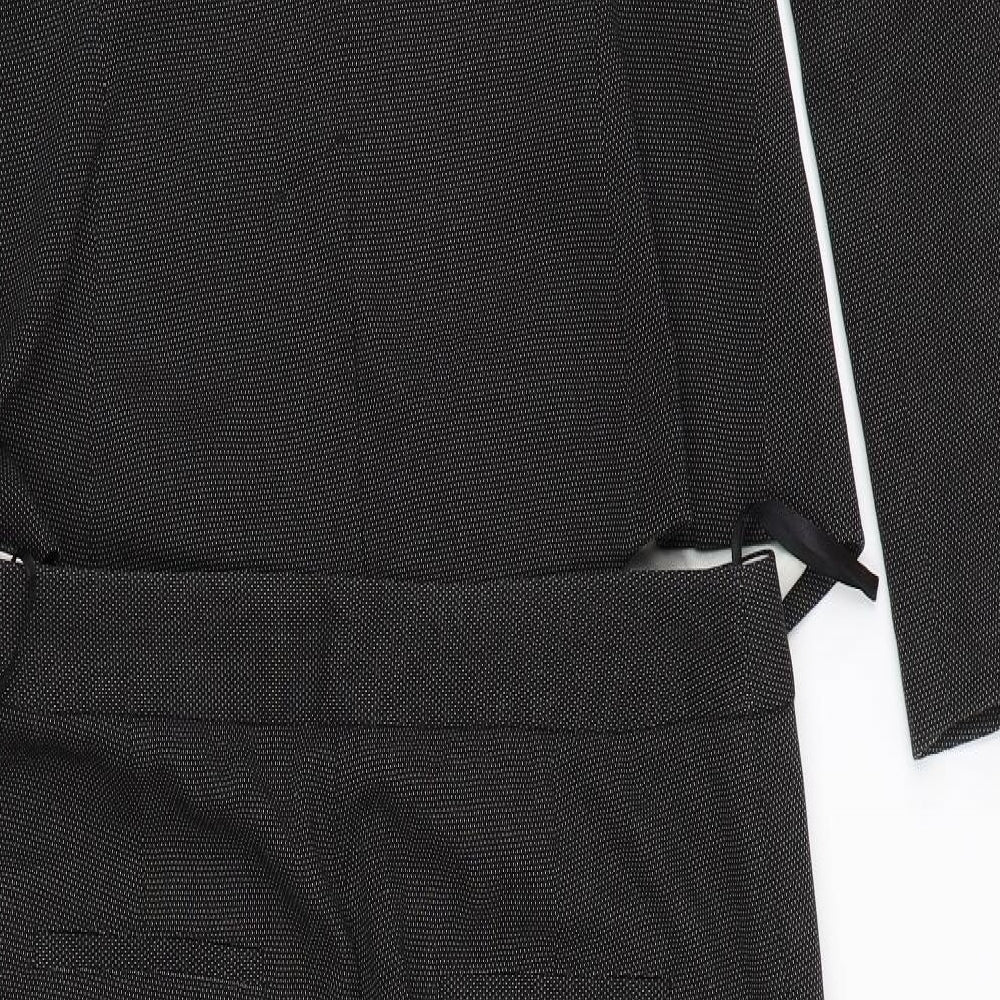 NEXT Womens Black Spotted  Jacket Suit Set Size 12 L27 in